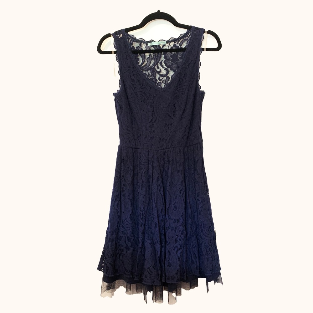 Maurices Navy Blue Lace Dress Size Small